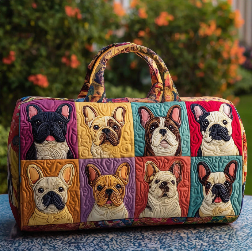 Unisex Bohemian Quilted Weekender Bag