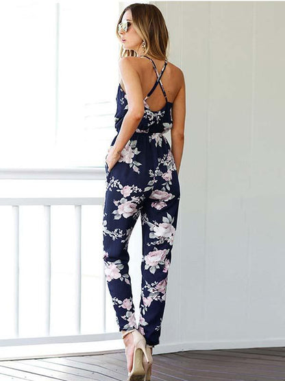 Stunncal V Neck Sling Jumpsuit