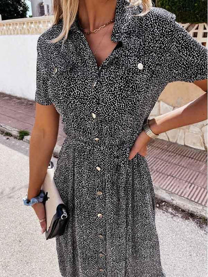 Stunncal Printed Button Dress