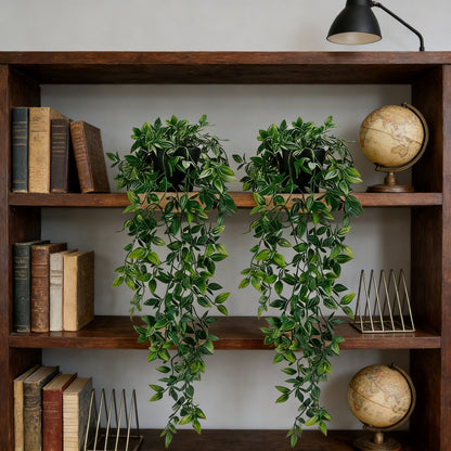 Lifelike Faux Hanging Vine Plant with Pot