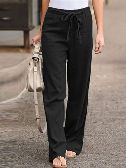 Stunncal Solid Color Cotton Linen Pants(6 colors)