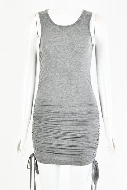Stunncal Drawstring Sleeveless Mini Dress