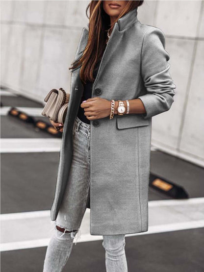 Stunncal Button Slim Coat