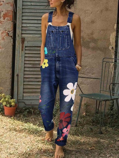 Stunncal Flower Printed Jeans