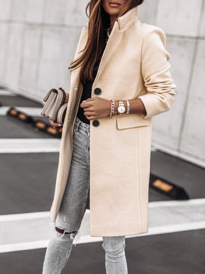 Stunncal Button Slim Coat