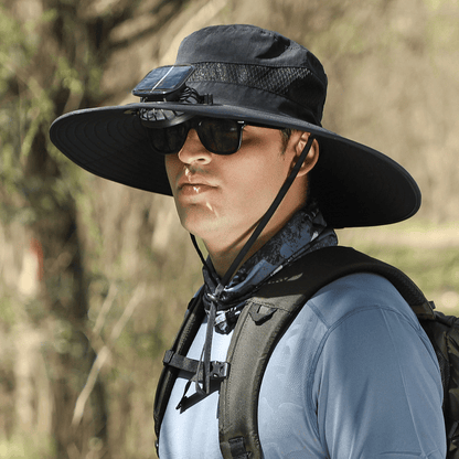 🎁Best father‘s Day Gifts❤2025 New Ultralight Solar Fan Sun Hat – Lighter Than a Baseball!⚾(Only 11oz)：Japanese Design