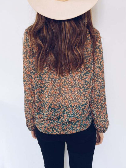 Stunncal Floral Chiffon Blouse