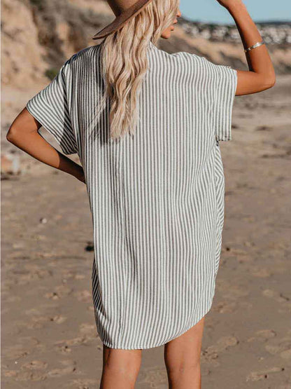 Stunncal Knot Striped Dress