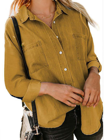 Stunncal Loose Long-Sleeved Casual Blouse (8 colors)