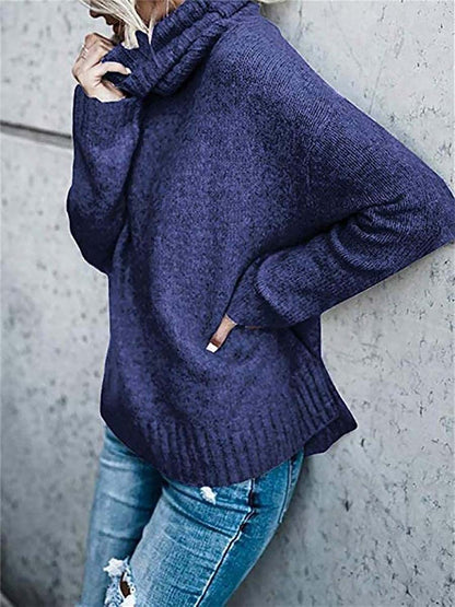 Stunncal Solid Color Turtleneck Long Sleeve Sweater(6 colors)