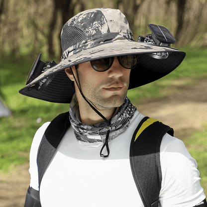 🎁Best father‘s Day Gifts❤2025 New Ultralight Solar Fan Sun Hat – Lighter Than a Baseball!⚾(Only 11oz)：Japanese Design