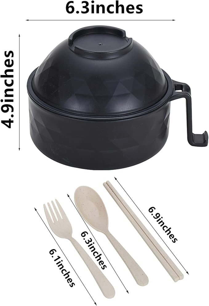 Ramen Cooker Ramen Bowl Set with Chopsticks 33oz