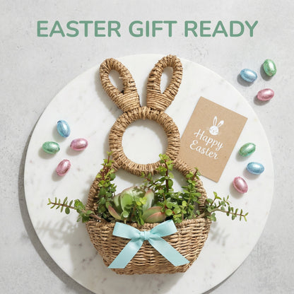 Bunny Basket Hanging Wall Pocket Spring Decor