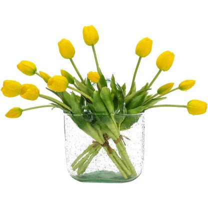 Artificial Tulips Flowers, Real Touch Latex Bouquet,Easter-ready Spring Décor