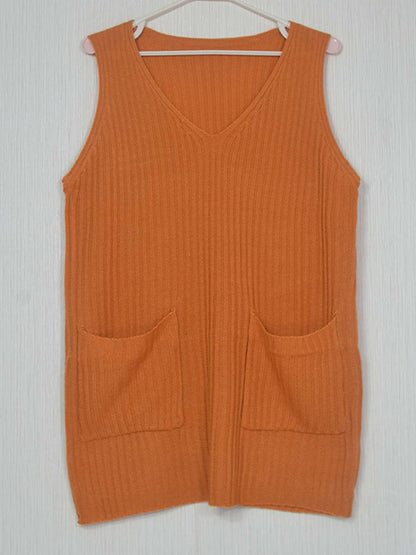 Stunncal V Neck Sleeveless Knit Vest