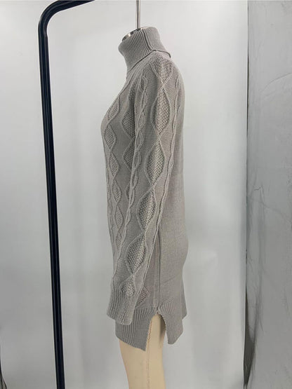 Stunncal Solid Color Slim Long Sleeve Turtleneck Sweater