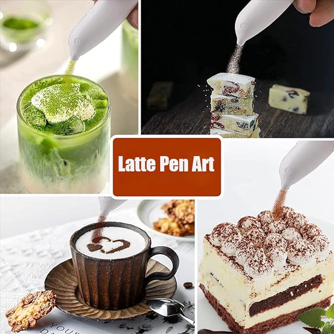 Latte Art Pen, White Spice Pen Electric Coffee Pen