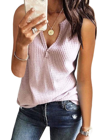 Stunncal V-Neck Solid Color T-Shirt (16 colors)