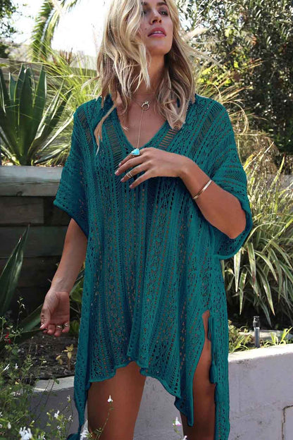 Stunncal Hollow Beach Vacation Knitted Sunscreen Blouse