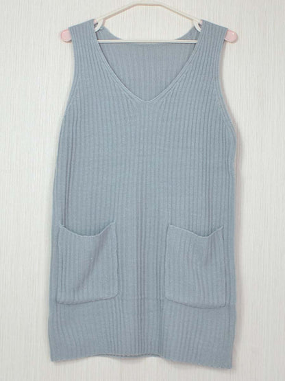 Stunncal V Neck Sleeveless Knit Vest