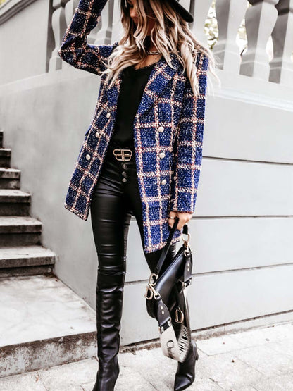 Stunncal Suit Collar Double-Breasted Coat