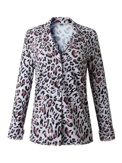 Stunncal Leopard Print Long Sleeve Shirt