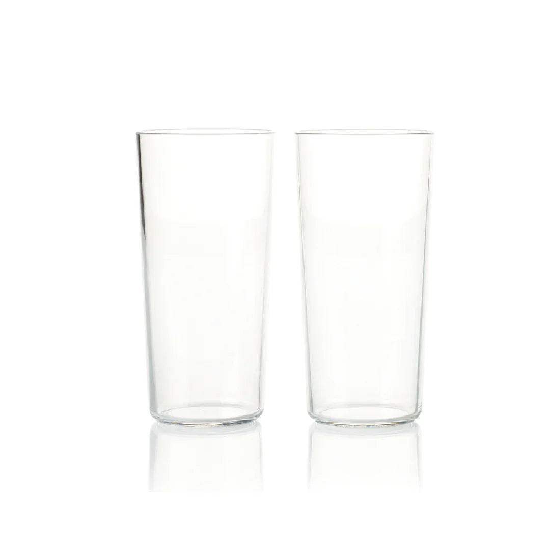 CLEAR DRINKING TUMBLERS 400ML- 2 PACK