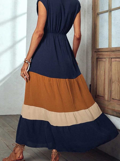 Stunncal Airy Floral Multi-Patchwork Dress