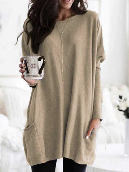 Stunncal Long Sleeve Pocket T-Shirt Top