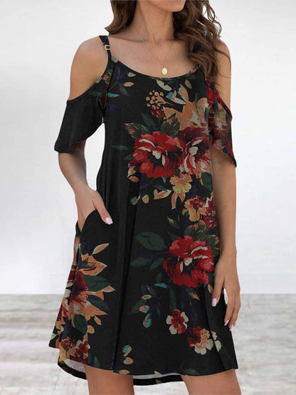Stunncal Elegant Print Flounce O Neck Dresses(11 Colors)