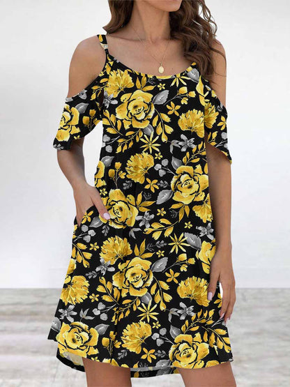 Stunncal Elegant Print Flounce O Neck Dresses(11 Colors)