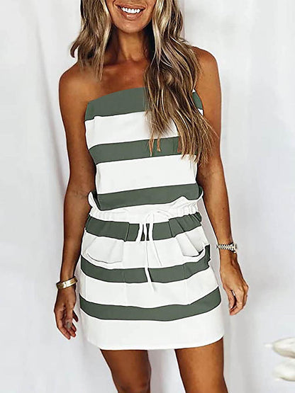 Stunncal Sheath Striped Dress