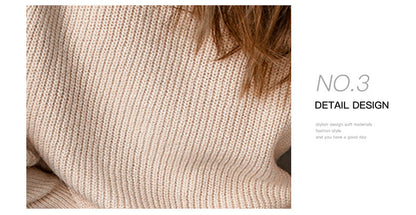 Stunncal Solid Color Loose Puffy Sleeve Sweater (5 colors)