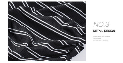 Stunncal Striped Round Neck Dress(8 Colors)