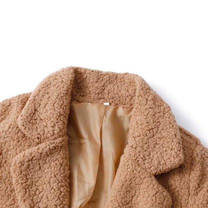 Stunncal Long-Sleeved Lapel Plush Jacket(7 colors)