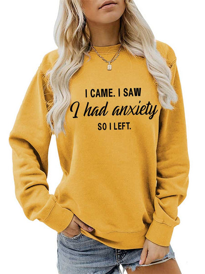Stunncal Alphabet Women's Autumn and Winter Long Sleeve Sweatshirt