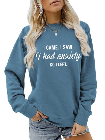 Stunncal Alphabet Women's Autumn and Winter Long Sleeve Sweatshirt