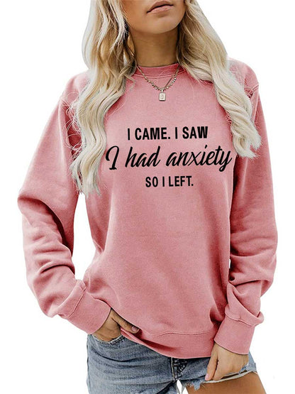 Stunncal Alphabet Women's Autumn and Winter Long Sleeve Sweatshirt