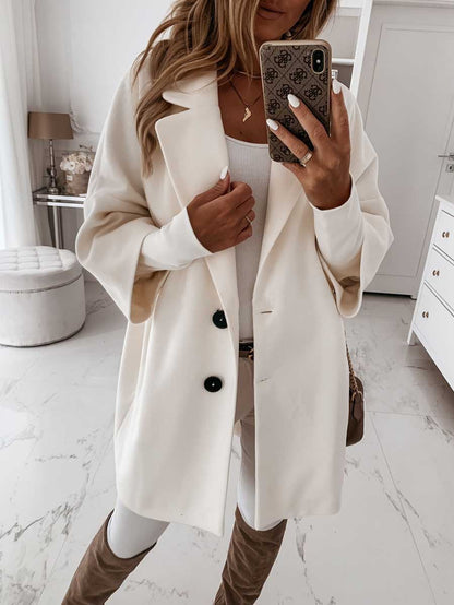 Stunncal Tweed Coat With Seven-quarter Sleeves