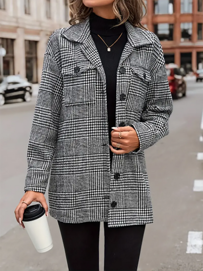 Stunncal Plaid Flap Pocket Jacket