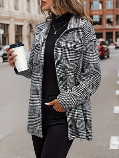 Stunncal Plaid Flap Pocket Jacket