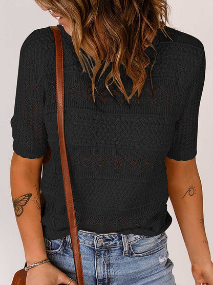 Stunncal Round neck pullover bottom shirt