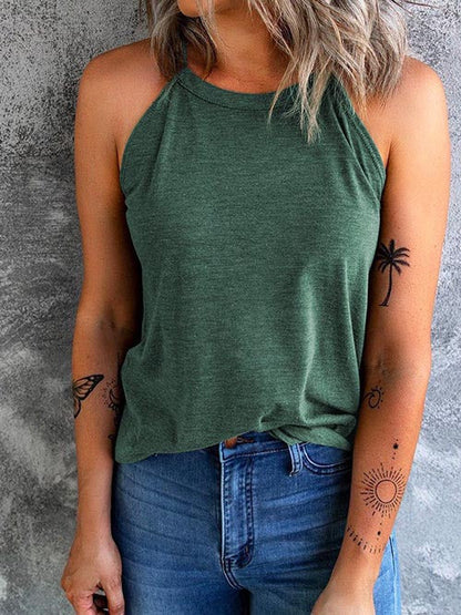 Stunncal Solid Crewneck Summer Cami Top(6 colors)
