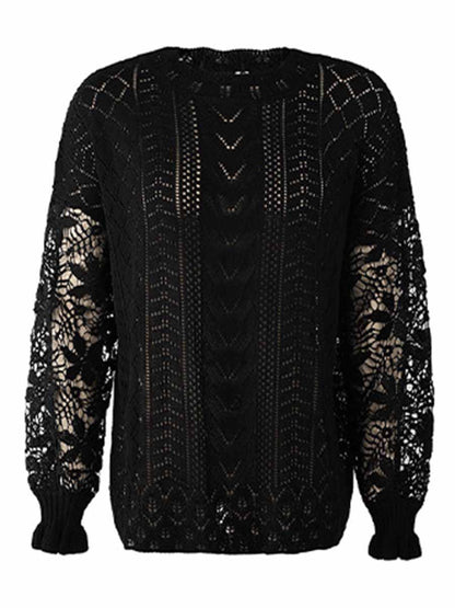 Stunncal Lace Hollow Sweater