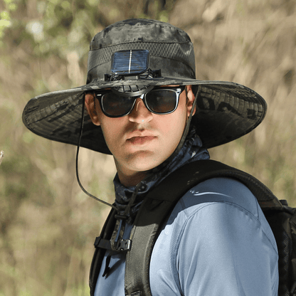 🎁Best father‘s Day Gifts❤2025 New Ultralight Solar Fan Sun Hat – Lighter Than a Baseball!⚾(Only 11oz)：Japanese Design