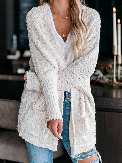 Stunncal Casual Daily Solid Cardigan Cardigan Collar Tops(5 colors)