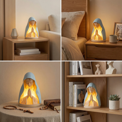Handmade Resin Virgin Mary Prayer Night Light