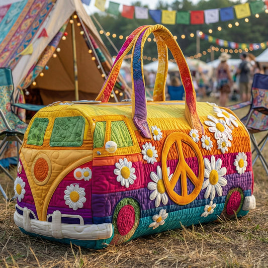 Unisex Bohemian Quilted Weekender Bag