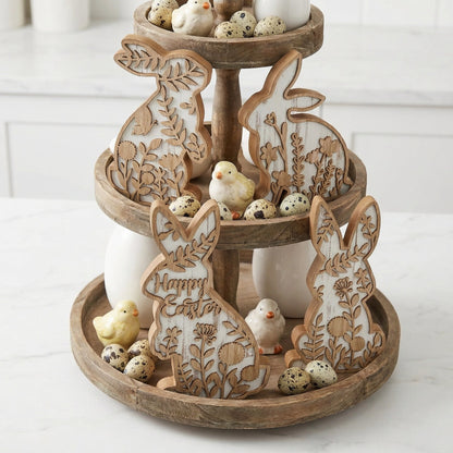 Easter Rabbit Table Wooden Signboard Decorative Set