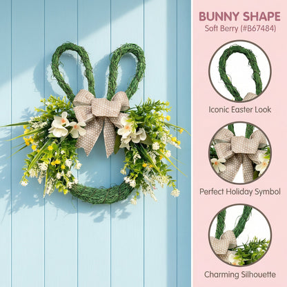 Easter Rabbit-Shaped Wreath